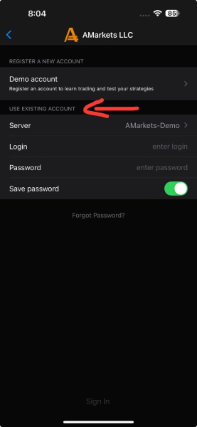  بخش USE EXISTING ACCOUNT