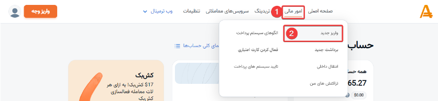 روش پرداخت بروکر امارکتس